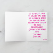 Grimmig Sassy Queen Punk Kaart (Binnen)