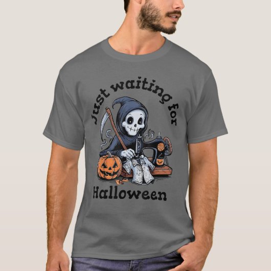 Grimmig wachten op Halloween T-shirt (Voorkant)