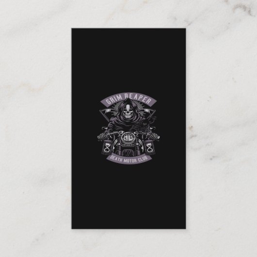 grimmige doodsclub visitekaartje (Voorkant)