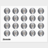 Grimmige en Boojee Gotische Halloween-zegels Ronde Sticker (Vel)