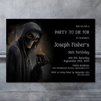 Grimmige Grim Reaper met Cupcake Verjaardagsfeestj