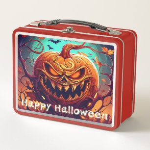 Grimmige Jack-o-Lantern Vleermuizen Halloween Kuns