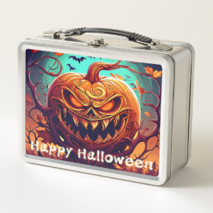 Grimmige Jack-o-Lantern Vleermuizen Halloween Kuns