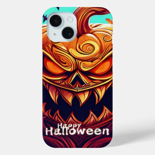 Grimmige Jack-o-Lantern Vleermuizen Halloween Kuns Case-Mate iPhone Case (Achterkant)