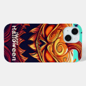 Grimmige Jack-o-Lantern Vleermuizen Halloween Kuns Case-Mate iPhone Case (Achterkant (horizontaal))