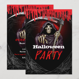 Grimmige Oogstfeest Bloedig Halloweenfeest Kaart