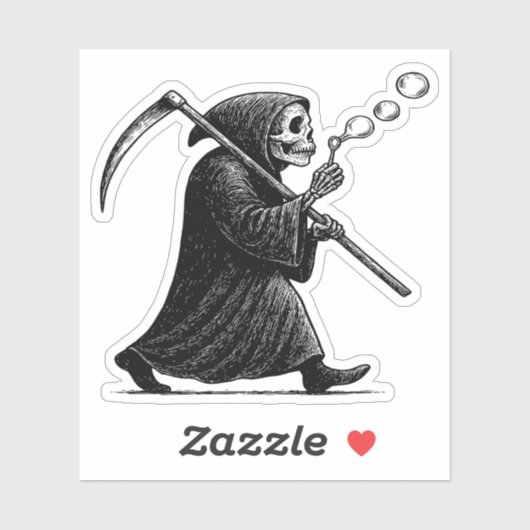 Grimmige Reaper blaasbellen Sticker (Vel)