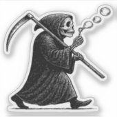 Grimmige Reaper blaasbellen Sticker (Voorkant)