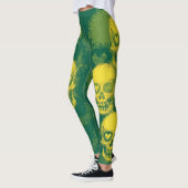 Grimmige Schedel | Geel & Groen Leggings (Links)