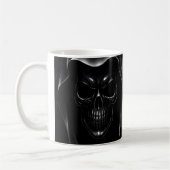 Grimmige schedel koffiemok (Links)