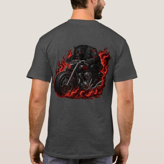 Grimmige Wolvenrijder T-shirt (Achterkant)