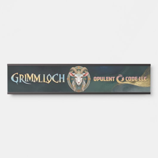 Grimmloch Geit Embleem Fantasy RPG Deurbordje (Voorkant)