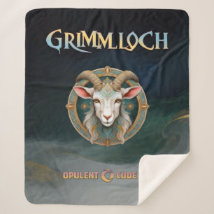 Grimmloch Geit Embleem Fantasy RPG Enkelzijdig Sherpa Deken