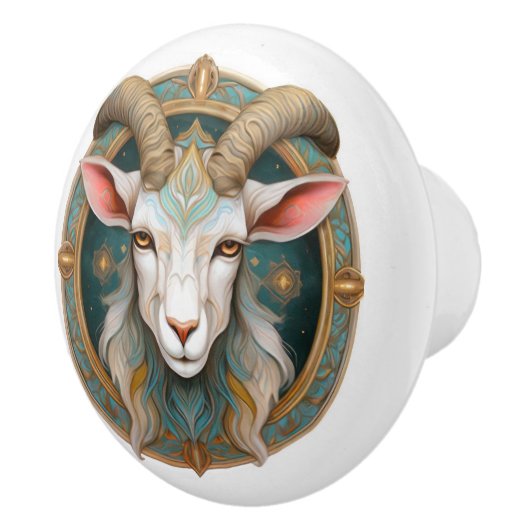 Grimmloch Geit Embleem Fantasy RPG Keramische Knop (Rechts)