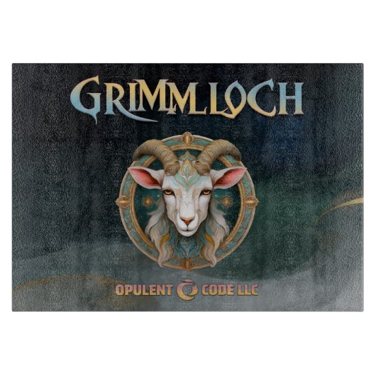 Grimmloch Geit Embleem Fantasy RPG Snijplank (Voorkant)