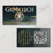Grimmloch Geit Embleem Fantasy RPG Visitekaartje (Voorkant / Achterkant)