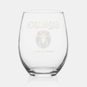 Grimmloch Geit Embleem Fantasy RPG Wijnglas Zonder Voet (Achterkant)