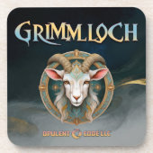Grimmloch Geitembleem Fantasy RPG Bier Onderzetter (Voorkant)