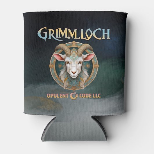 Grimmloch Geitembleem Fantasy RPG Blikjeskoeler (Voorkant)