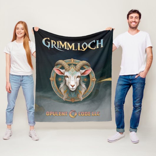 Grimmloch Geitembleem Fantasy RPG Fleece Deken (In situ)