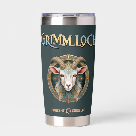 Grimmloch Geitembleem Fantasy RPG Geïsoleerde Drinkbeker (Voorkant)