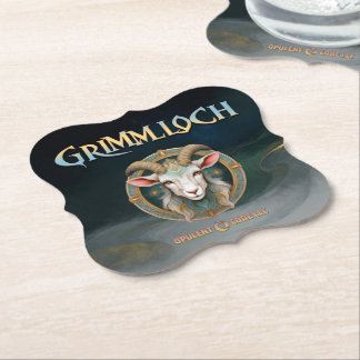 Grimmloch Geitembleem Fantasy RPG Kartonnen Onderzetters