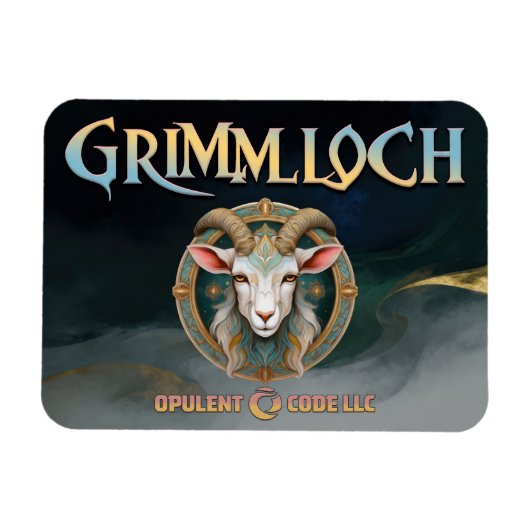 Grimmloch Geitembleem Fantasy RPG Magneet (Horizontaal)