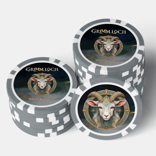 Grimmloch Geitembleem Fantasy RPG Poker Chips (Opstapeling)
