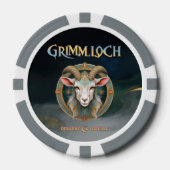 Grimmloch Geitembleem Fantasy RPG Poker Chips (Voorkant)