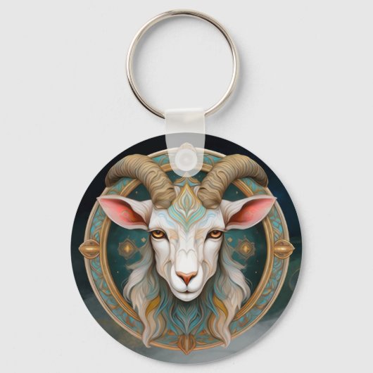 Grimmloch Geitembleem Fantasy RPG Sleutelhanger (Voorkant)