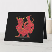 Grimmy Red Dragon Chinese Red Kaart (Achterkant)