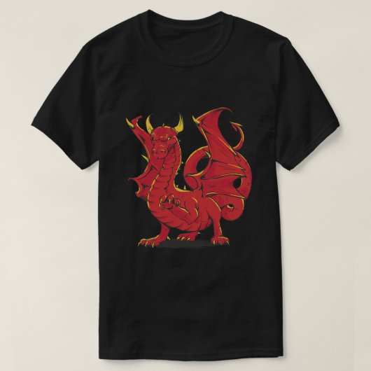 Grimmy Red Dragon Chinese Red T-shirt (Design voorkant)