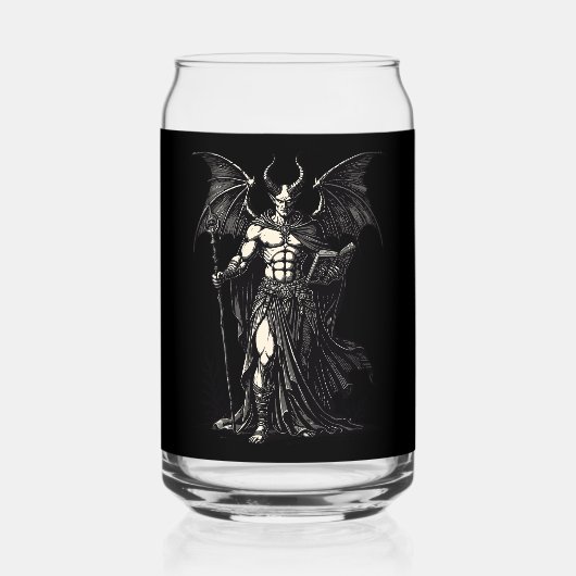 Grimoire-bewaker Dantalion-illustratie Blikvorm Glas (Achterkant)