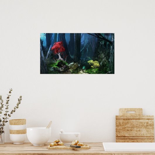 Grimoire: Manastorm Concept Art - Forest Scene Poster (Keuken)