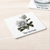 Grimoire White Rose Kartonnen Onderzetters (Schuin)