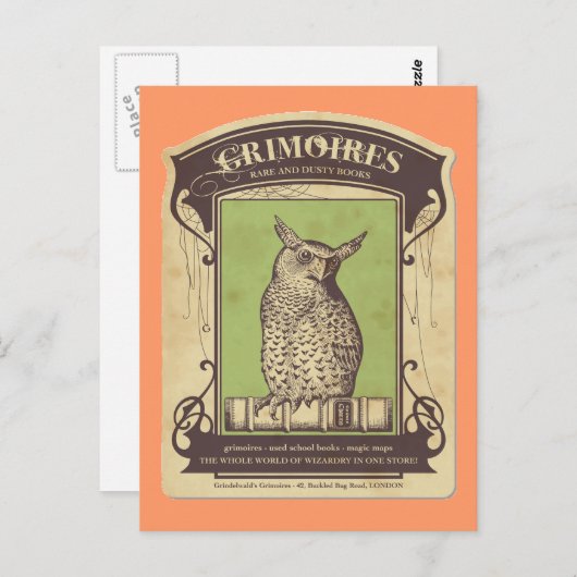 Grimoires Owl Briefkaart (Voorkant / Achterkant)