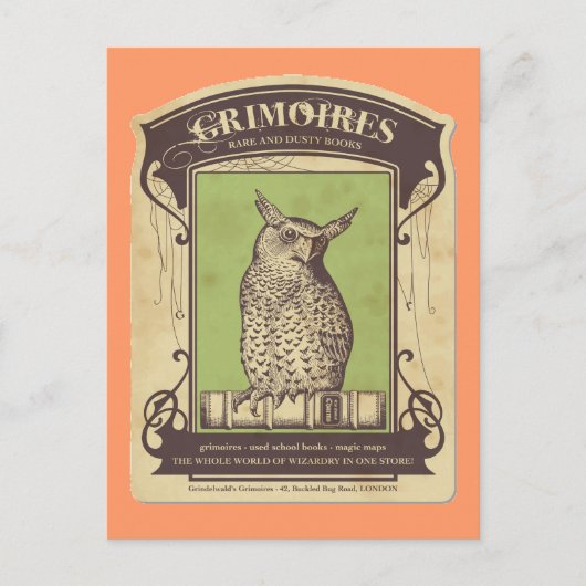 Grimoires Owl Briefkaart (Voorkant)