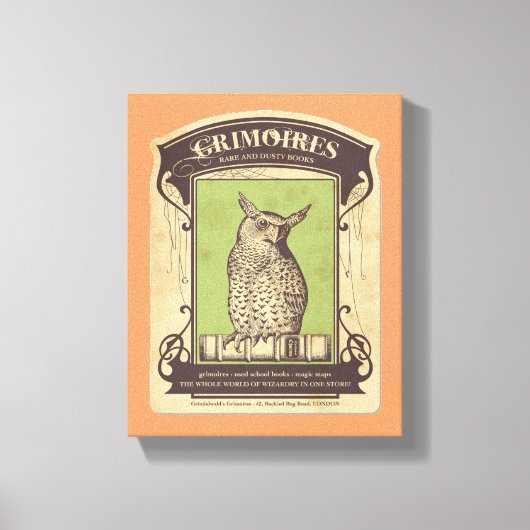 Grimoires Owl Canvas Afdruk (Voorkant)