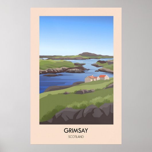 Grimsay Schotland Reisposter Poster (Voorkant)