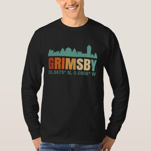 Grimsby City Skyline T-shirt (Voorkant)