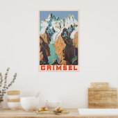 Grimsel Vintage Reisposter Print  Zwitserse Retro (Keuken)