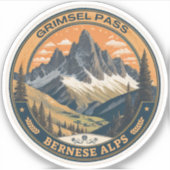 Grimselpas: Zwitserse Alpenwandelweg Sticker (Voorkant)