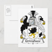 Grimshaw Family Crest Briefkaart (Voorkant / Achterkant)