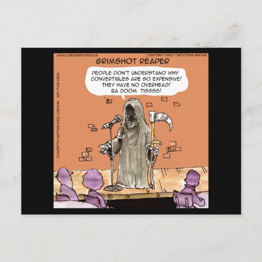 Grimshot Reaper Grim Reaper standup Comic Funny Briefkaart (Voorkant)
