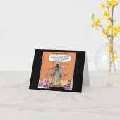 Grimshot Reaper Grim Reaper Standup Komiek Funny Kaart (Gele Bloem)