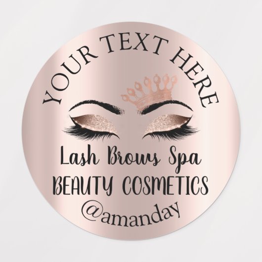 Grimster Lash Brows Crown Eyes Labels (Design 2)