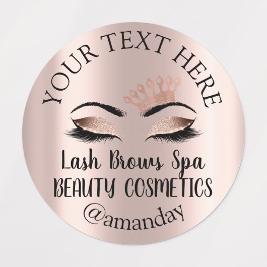 Grimster Lash Brows Crown Eyes Labels (Design 1)