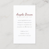 Grimster Rode lippen Elegant Visitekaartje (Achterkant)