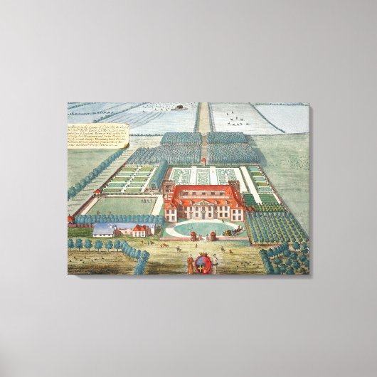 Grimsthorp in het graafschap Lincoln gegraveerd do Canvas Afdruk (Voorkant)