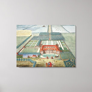 Grimsthorp in het graafschap Lincoln gegraveerd do Canvas Afdruk